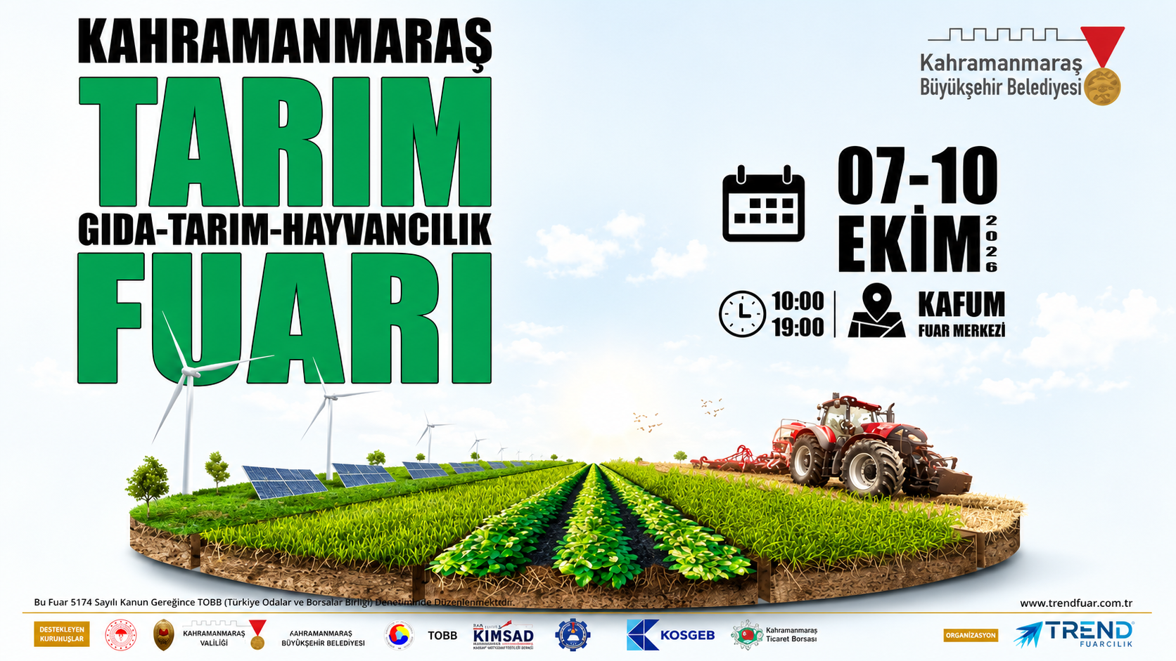 KAHRAMANMARAŞ TARIM FUARI 7 EKİM’DE KAPILARINI AÇIYOR
