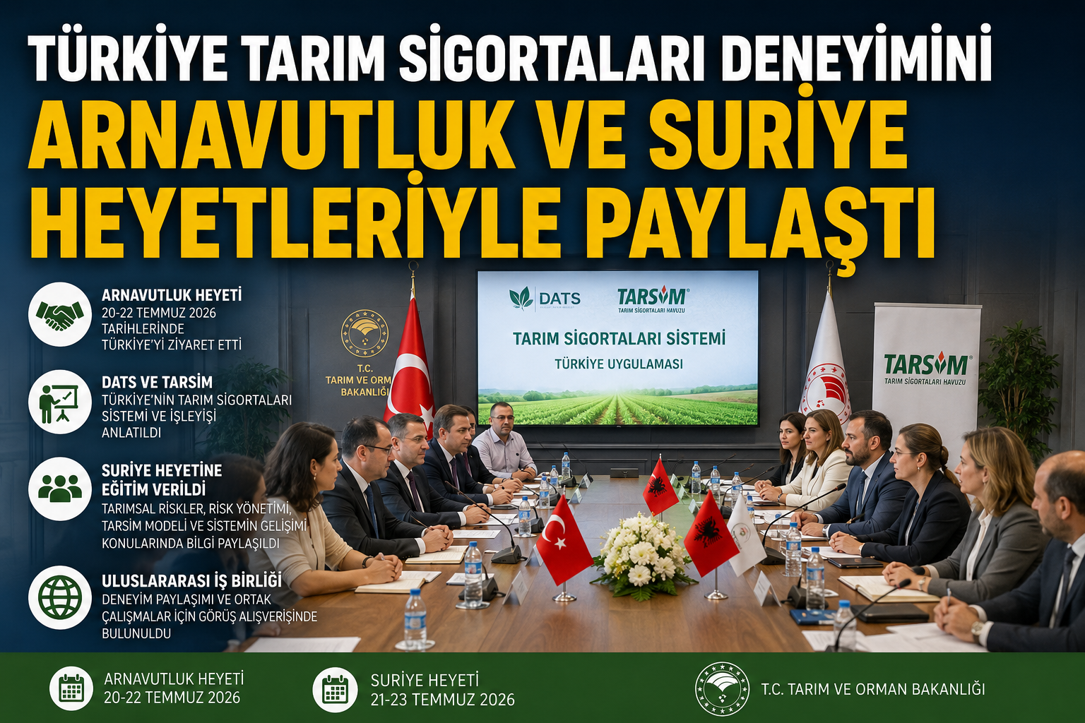 TARSİM'E ULUSLARARASI İLGİ