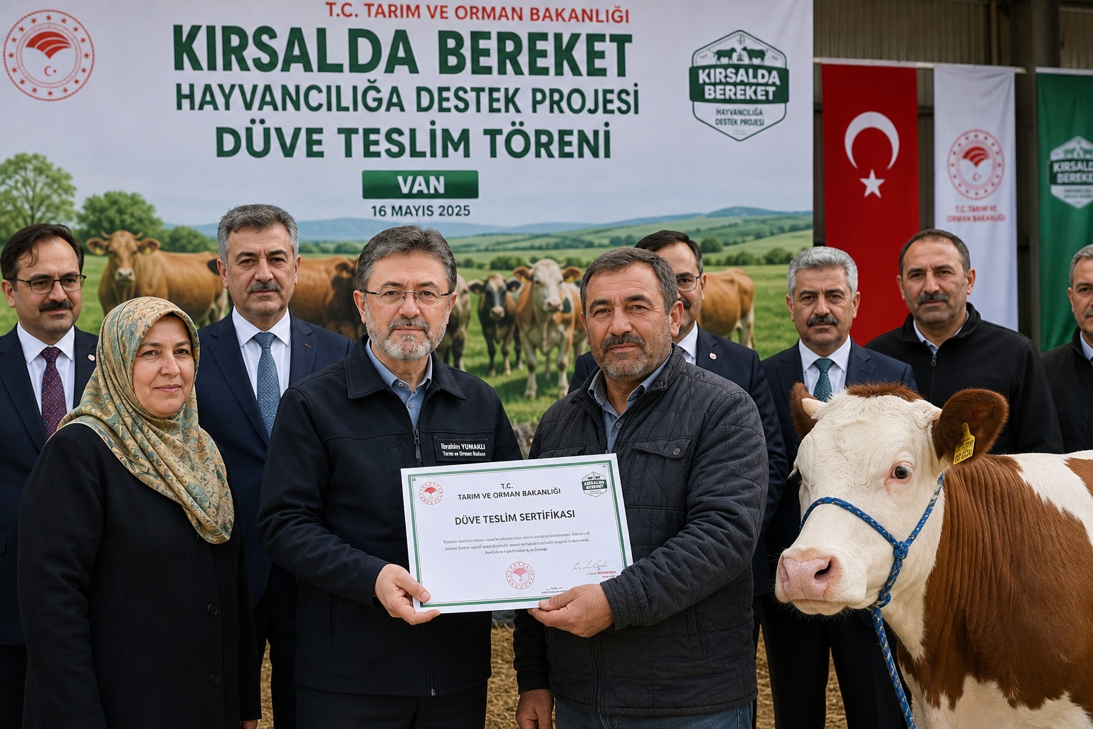 VAN’DA “KIRSALDA BEREKET” PROJESİ KAPSAMINDA DÜVE TESLİMİ GERÇEKLEŞTİRİLDİ