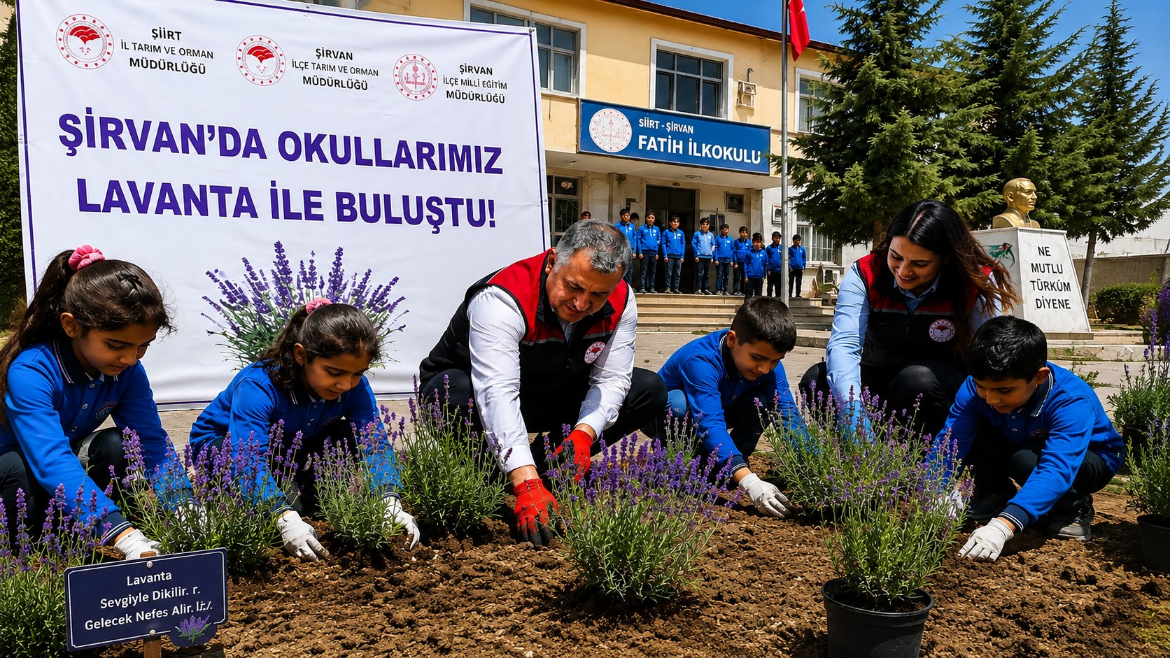 SİİRT’İN ŞİRVAN İLÇESİNDE OKULLAR LAVANTA İLE BULUŞTU
