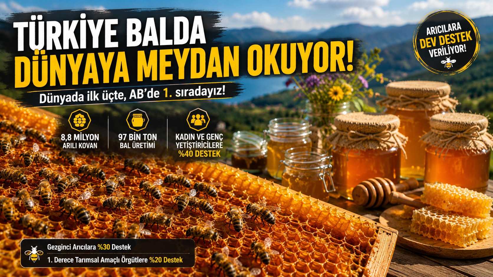TÜRKİYE BALDA DÜNYAYA MEYDAN OKUYOR