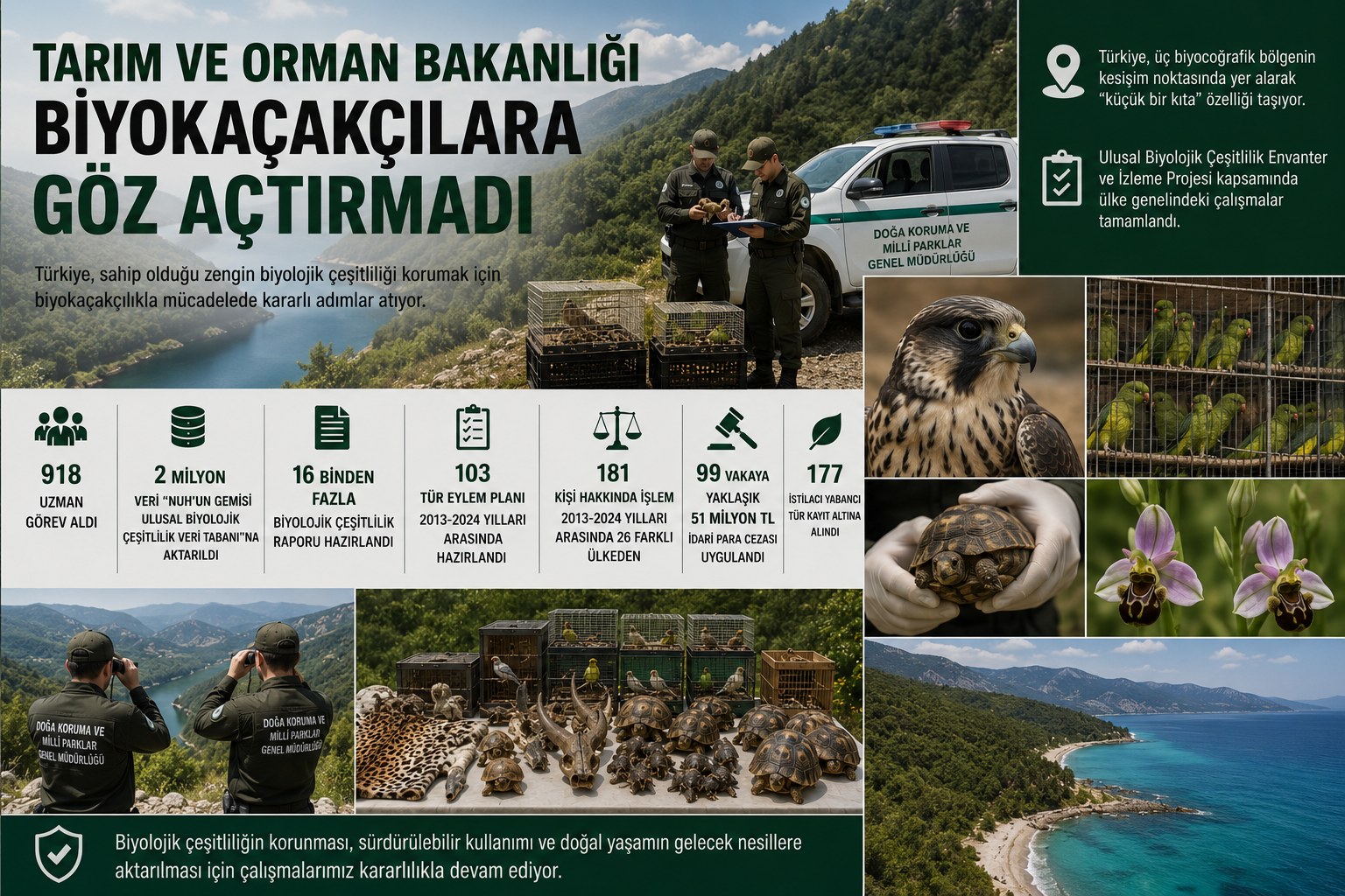 TARIM VE ORMAN BAKANLIĞI BİYOKAÇAKÇILARA GÖZ AÇTIRMADI