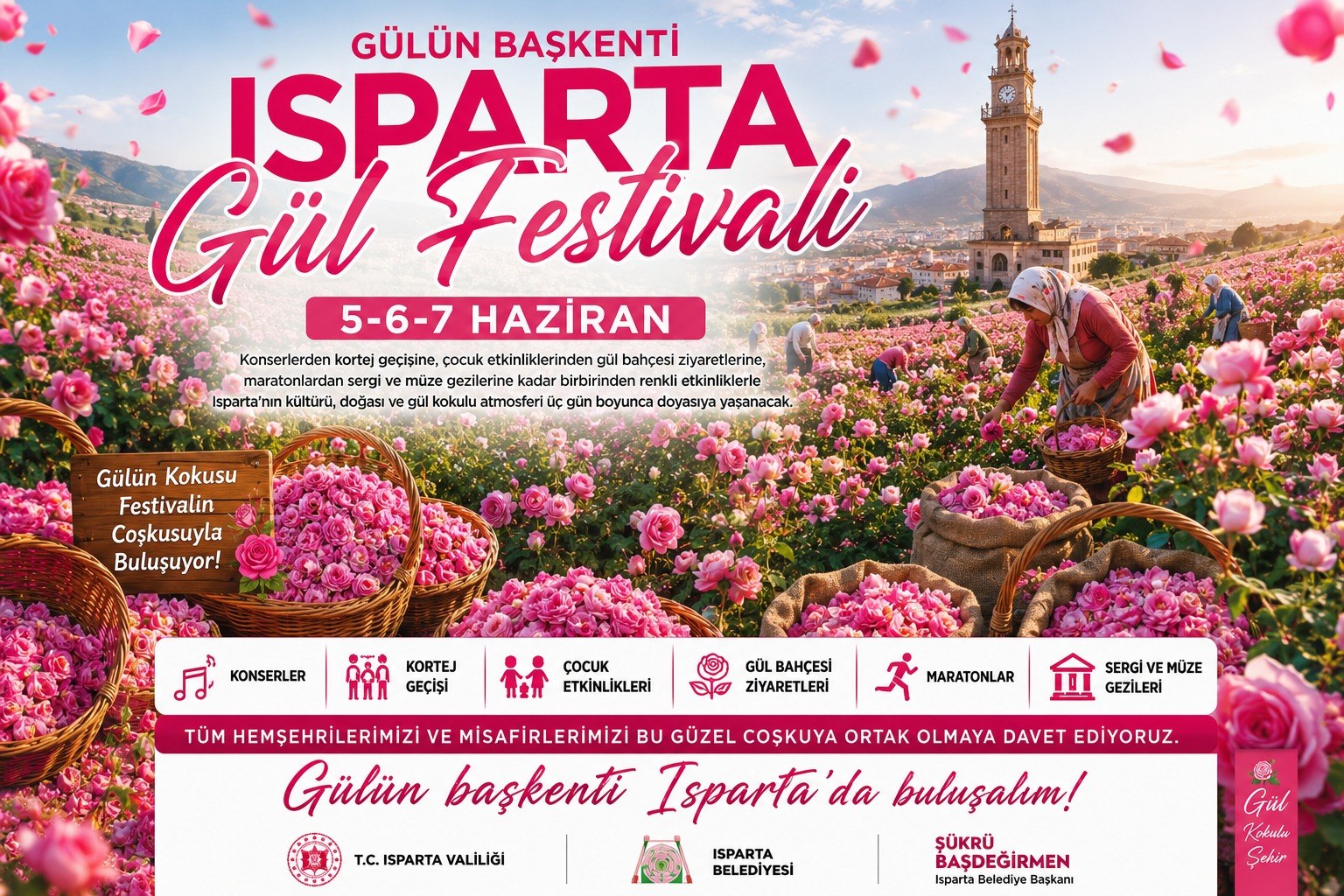 ISPARTA 3 GÜN BOYUNCA GÜL KOKACAK