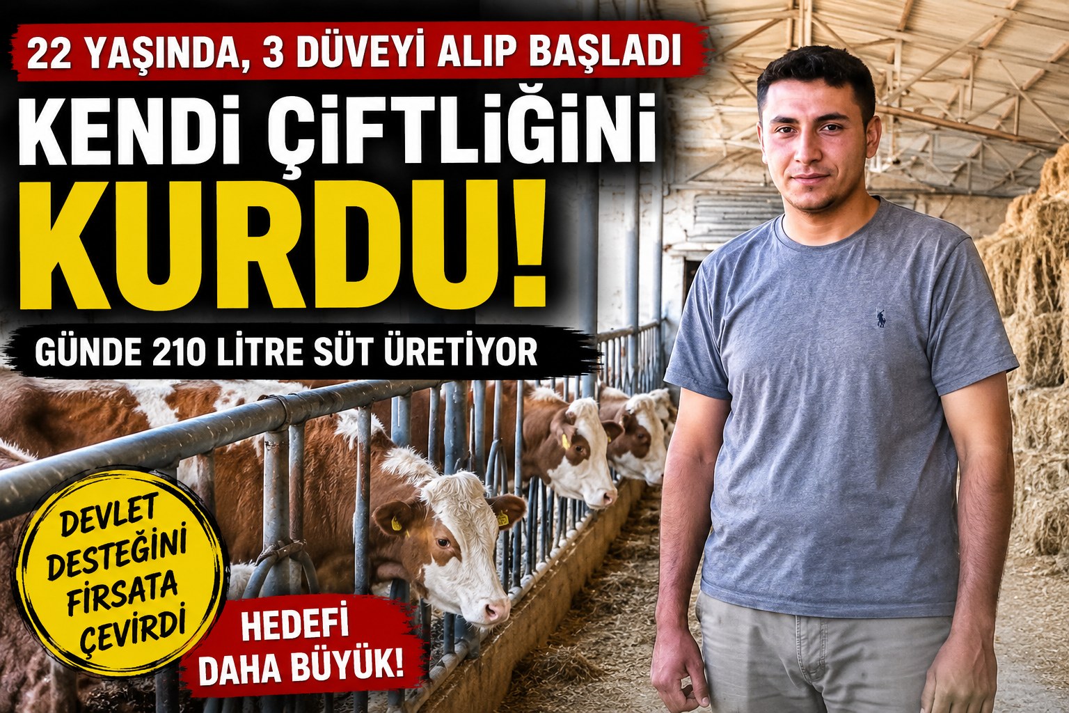 22 YAŞINDA KENDİ ÇİFTLİĞİNİ KURDU! BAŞARISININ SIRRI ŞAŞIRTTI