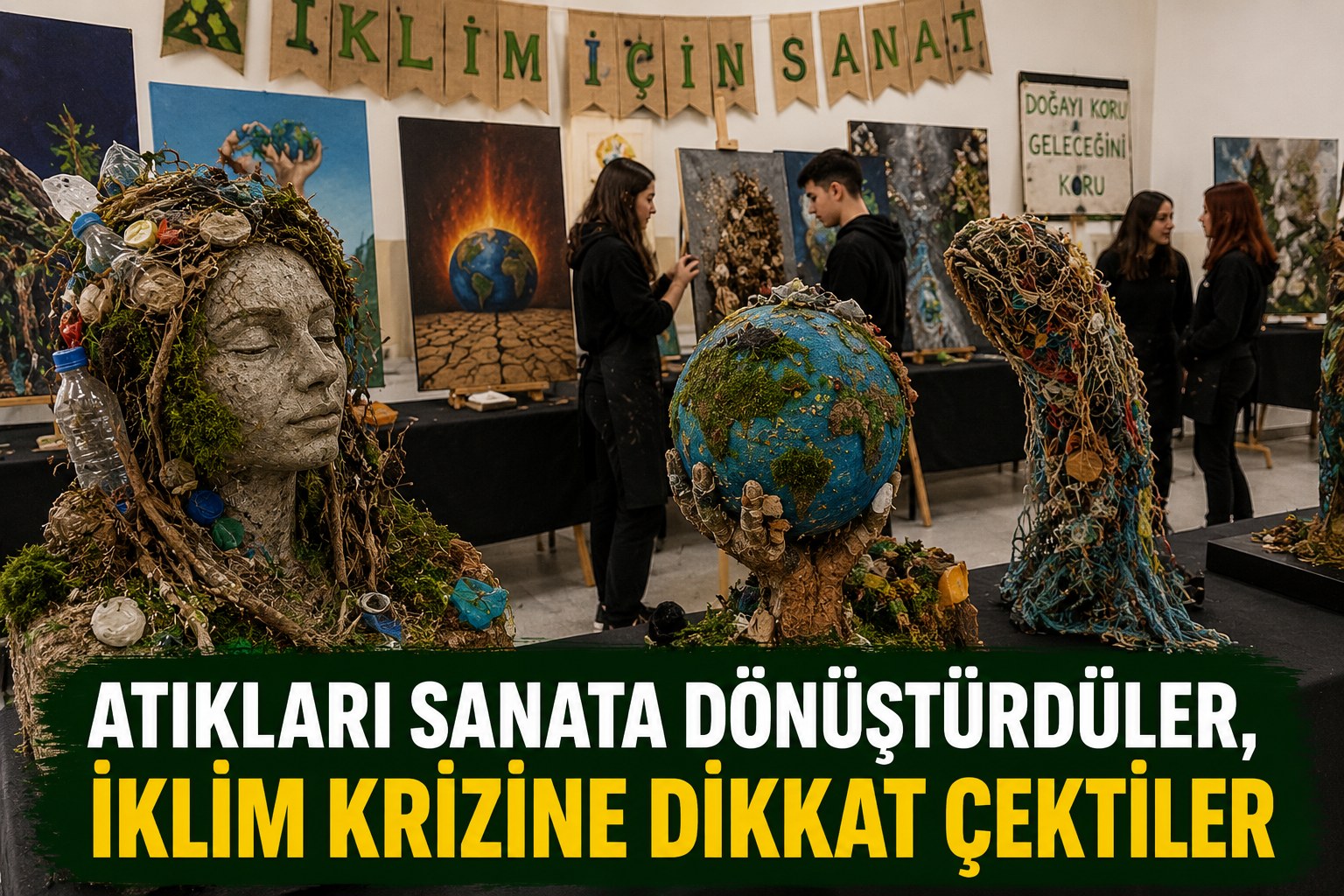ÇÖP DEĞİL SANAT! 60 ESERLE FARKINDALIK OLUŞTURDULAR