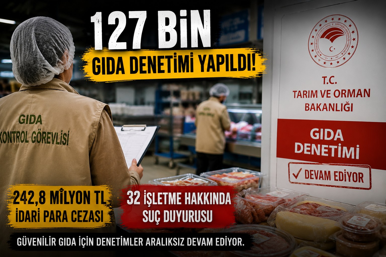 127 BİN GIDA DENETİMİNDE ŞOK SONUÇ!