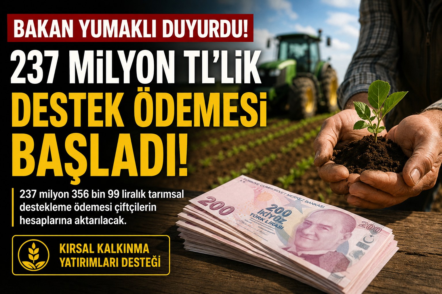 237 MİLYON TL HESAPLARDA!