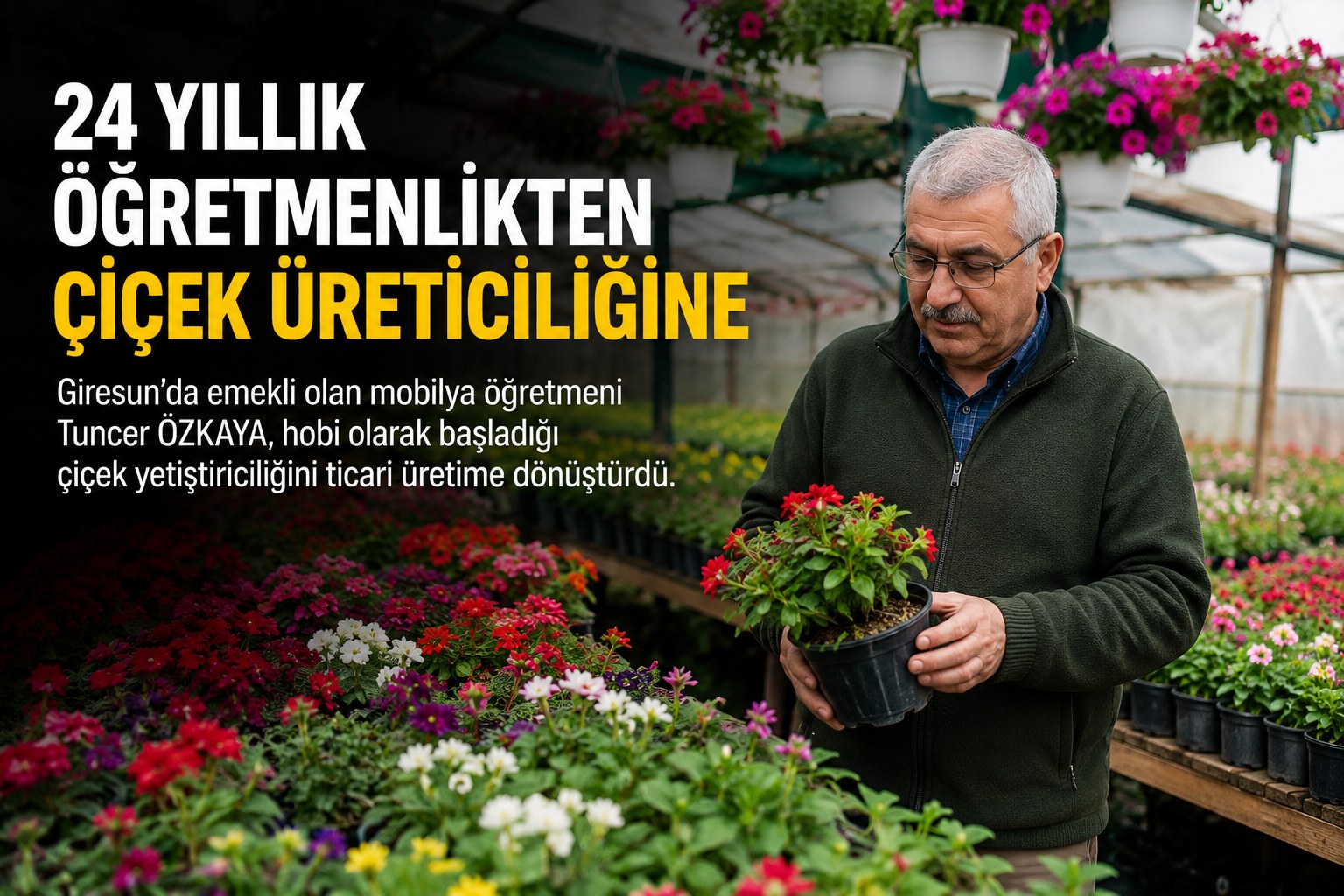 24 YIL DERS ANLATTI, ŞİMDİ 310 ÇEŞİT BİTKİ YETİŞTİRİYOR