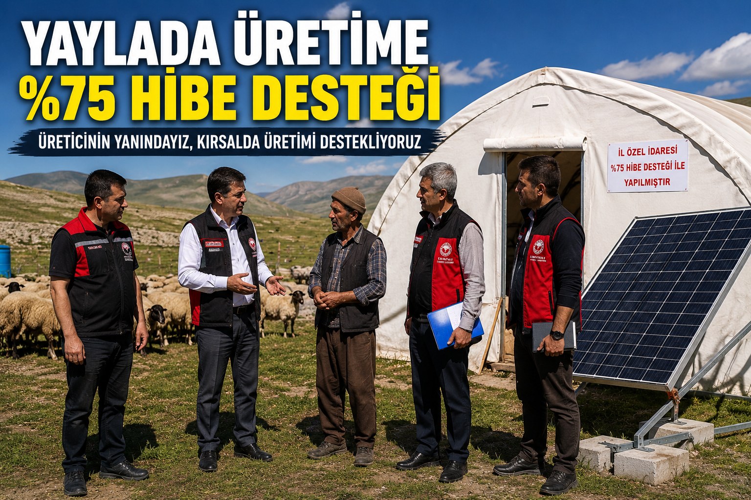 YAYLADA ÜRETİME %75 HİBE DESTEĞİ