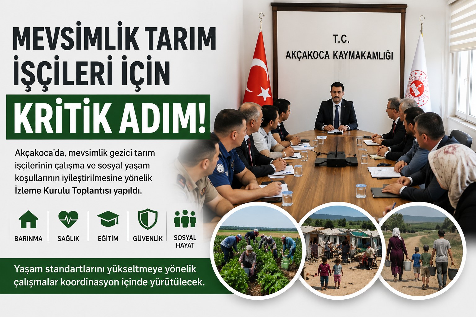 MEVSİMLİK TARIM İŞÇİLERİNİN YAŞAM KOŞULLARI MASAYA YATIRILDI