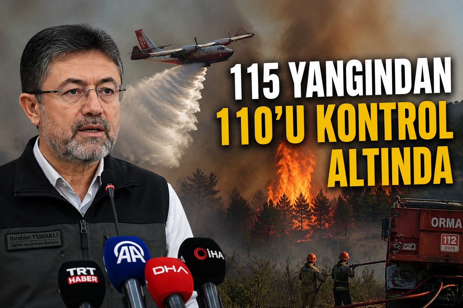 115 YANGINDAN 110'U KONTROL ALTINDA