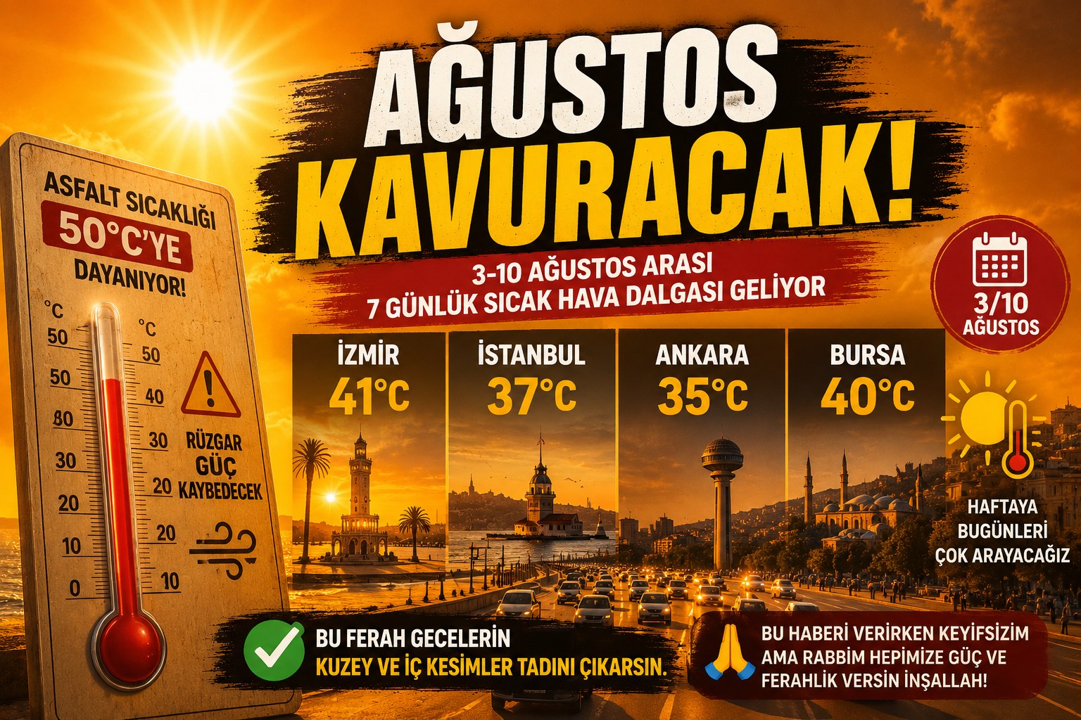 AĞUSTOS KAVURACAK!