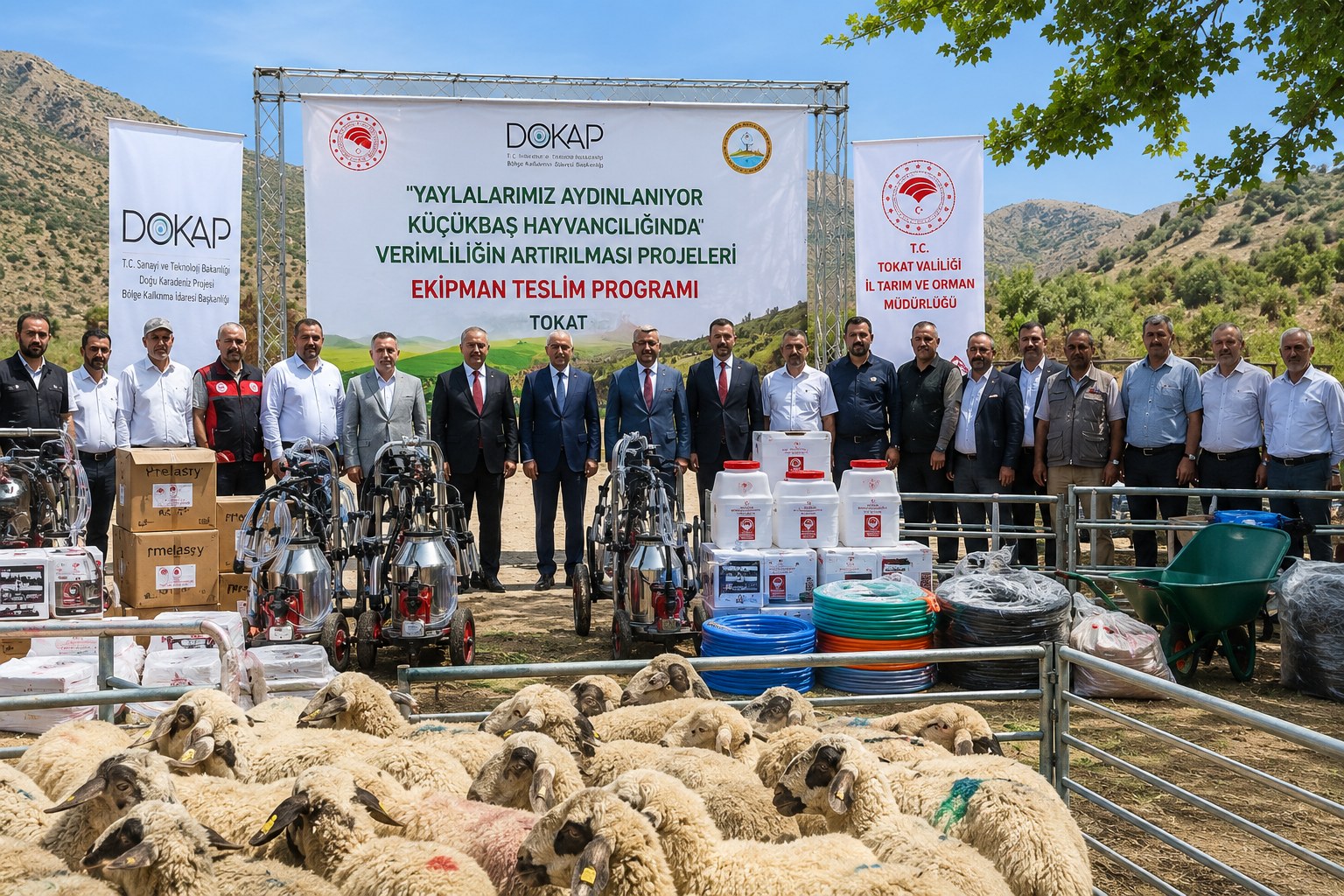 TOKAT’TA KÜÇÜKBAŞ HAYVANCILIĞA EKİPMAN DESTEĞİ