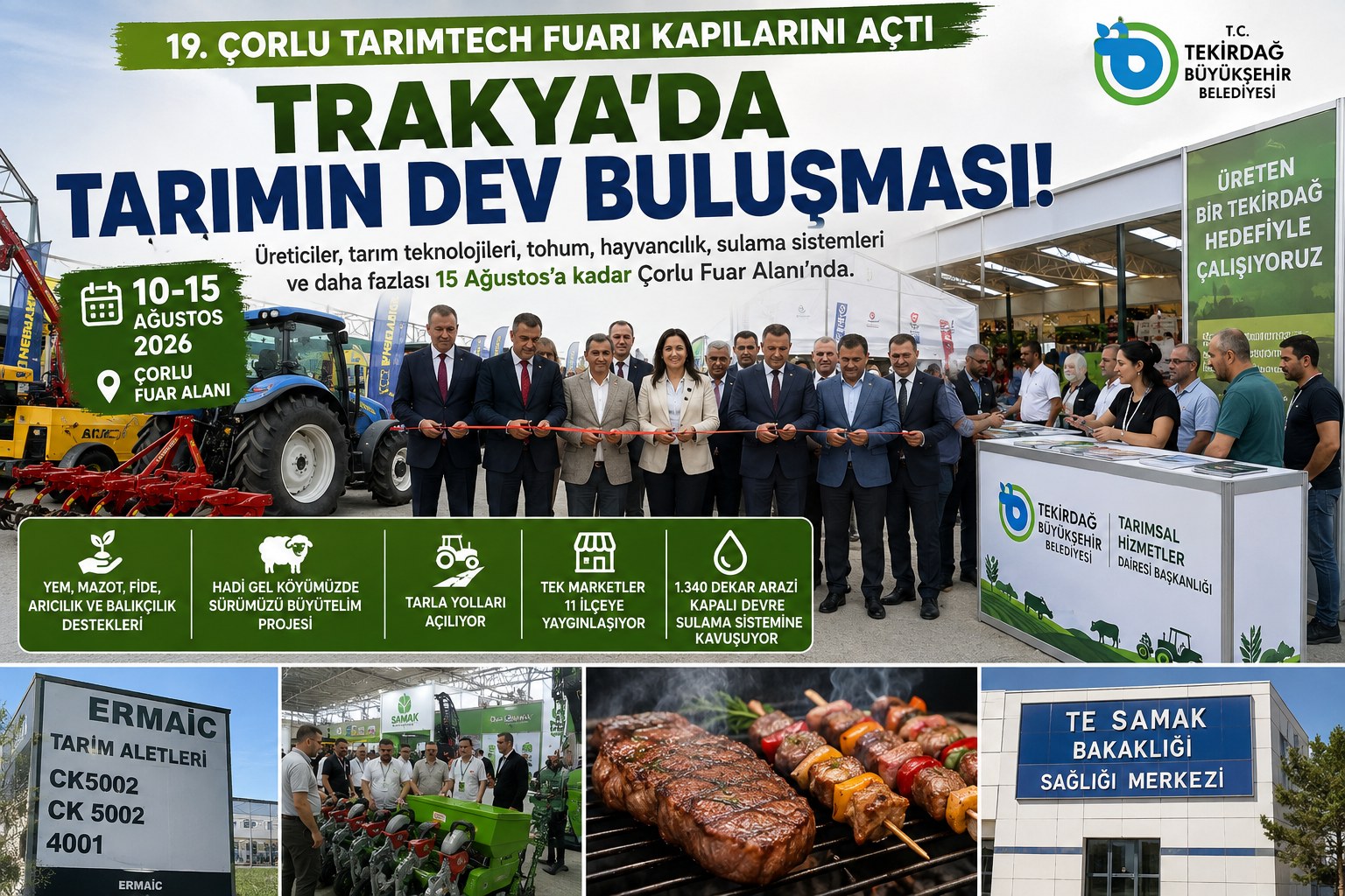 ÇORLU’DA TARIM VE TEKNOLOJİ BULUŞTU