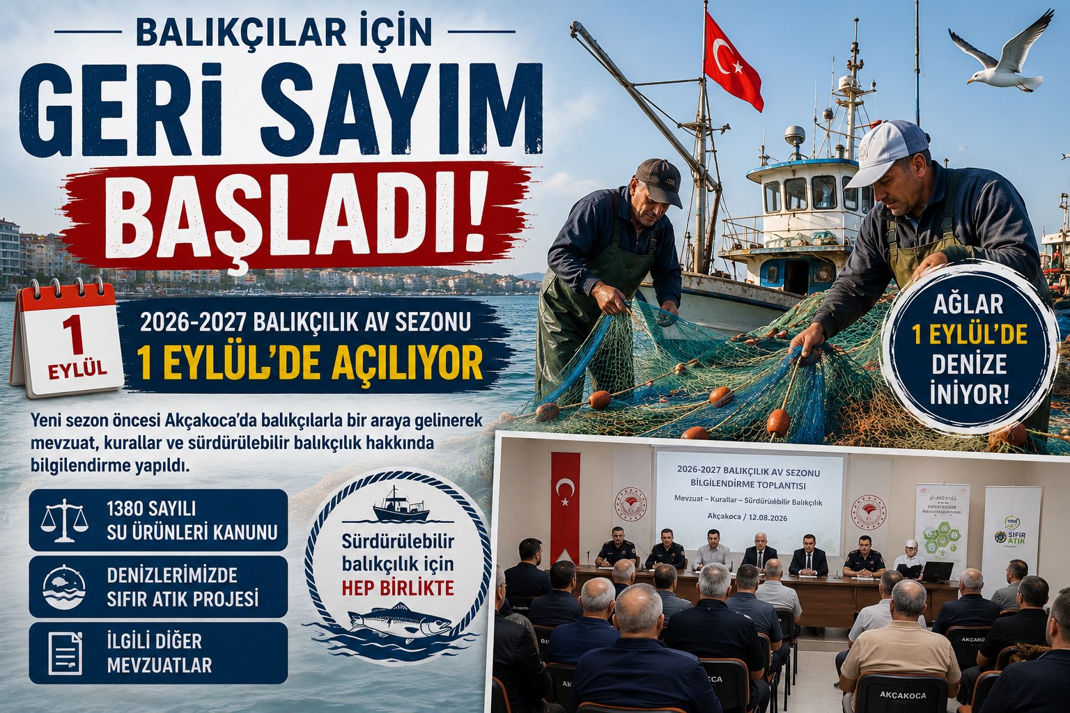 DENİZLERDE YENİ AV SEZONU 1 EYLÜL’DE BAŞLIYOR