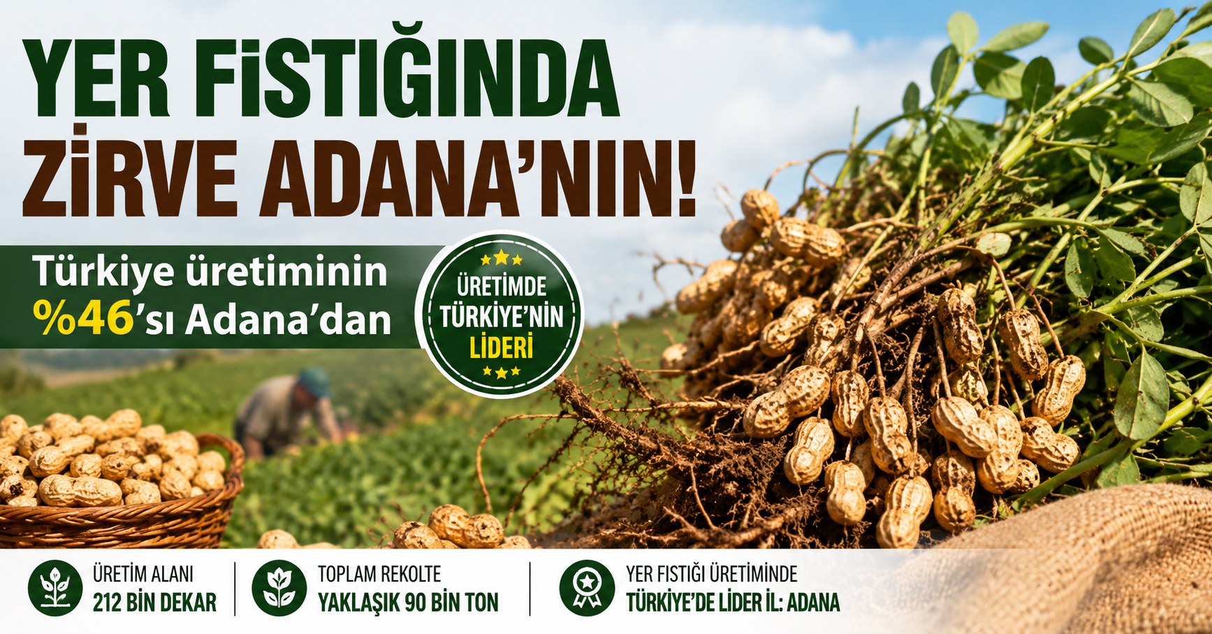 ADANA YER FISTIĞI ÜRETİMİNDE ZİRVEDE
