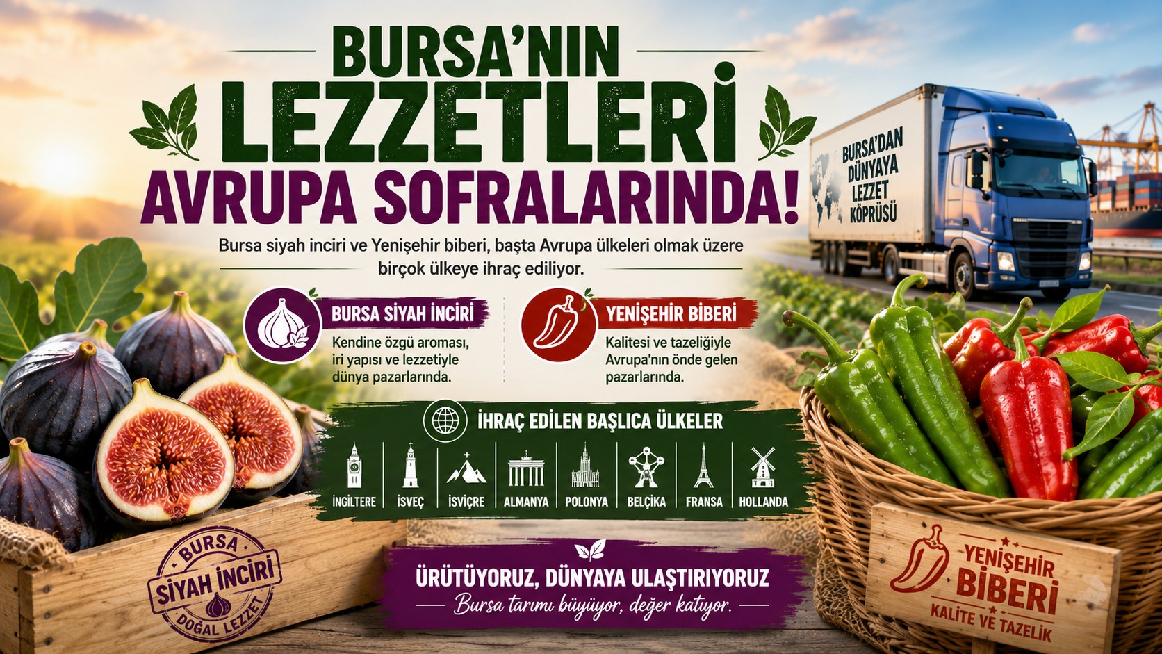 BURSA’NIN LEZZETLERİ AVRUPA SOFRALARINDA