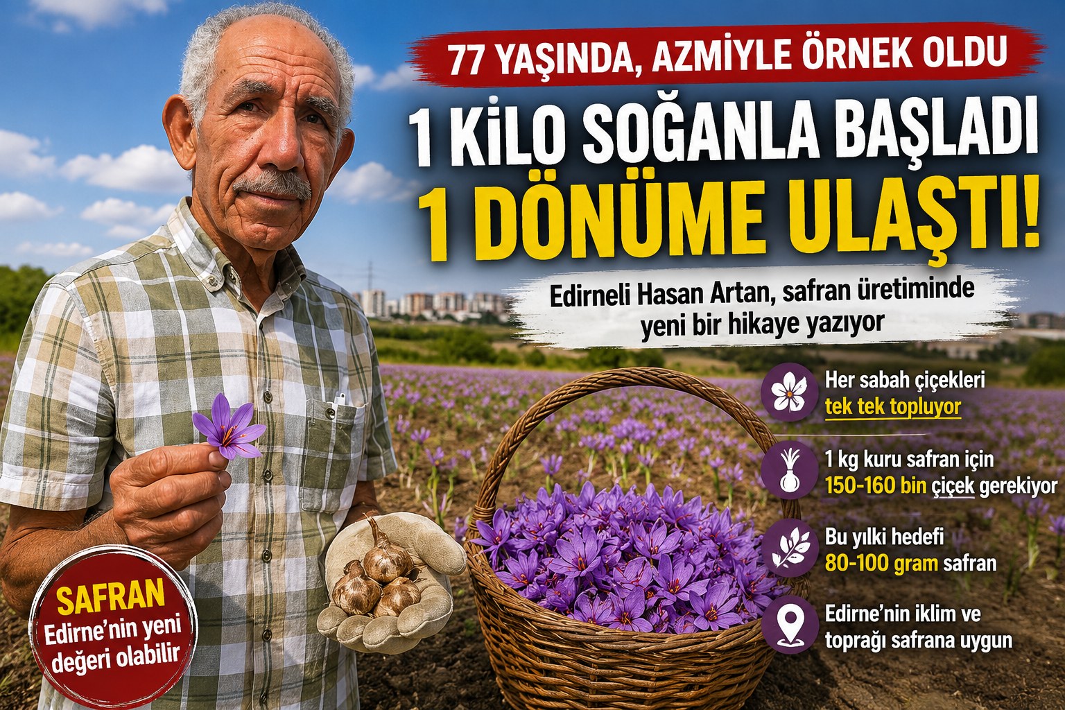 1 KİLO SOĞANLA BAŞLADI 1 DÖNÜME ULAŞTI