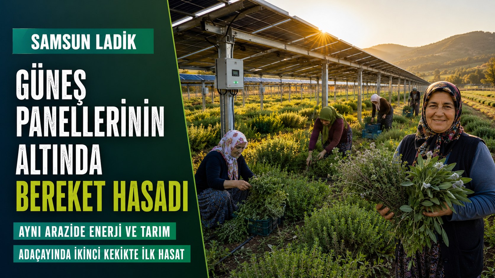 GÜNEŞ PANELLERİNİN ALTINDA BEREKET HASADI