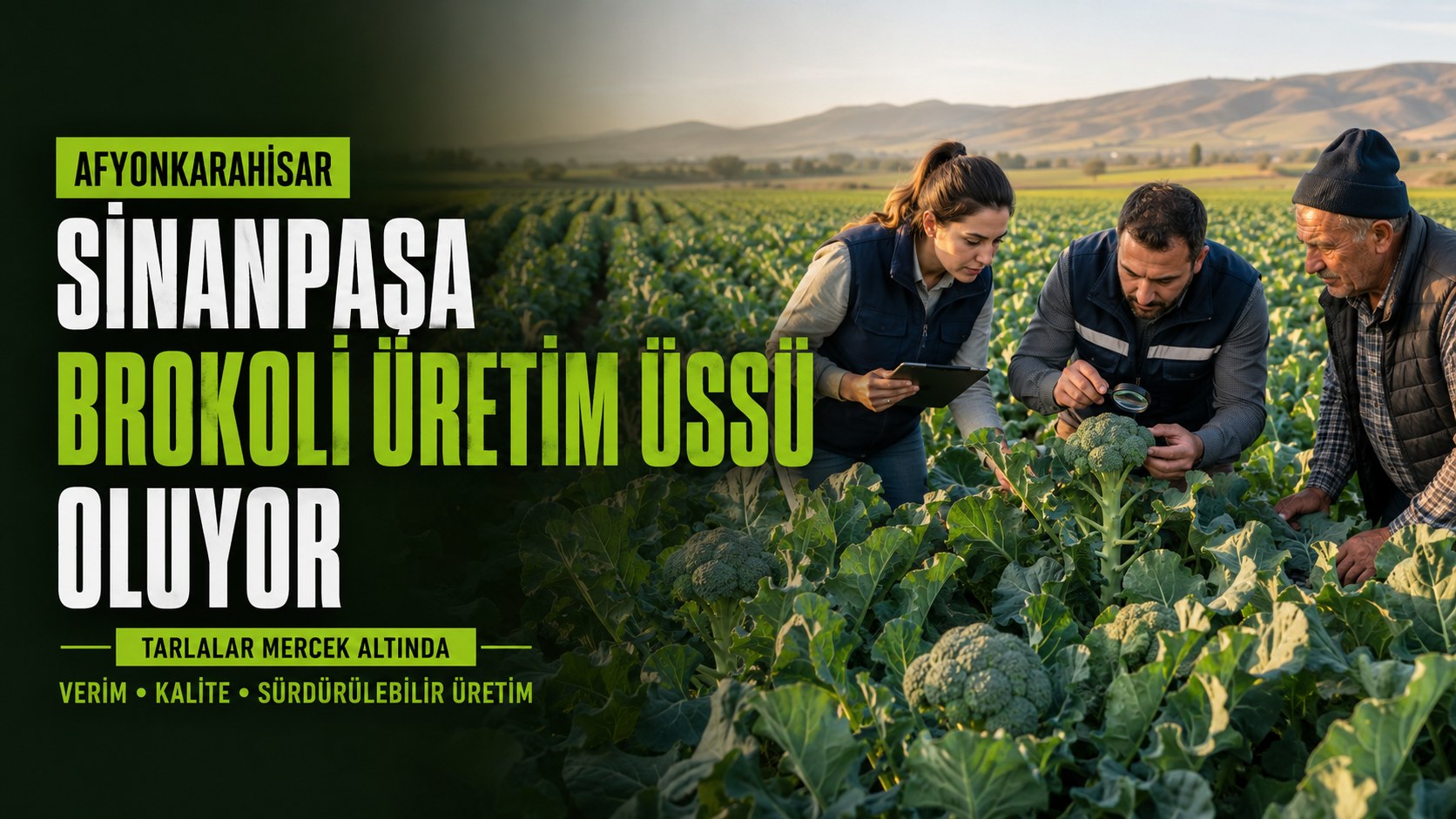 SİNANPAŞA BROKOLİ ÜRETİM ÜSSÜ OLUYOR