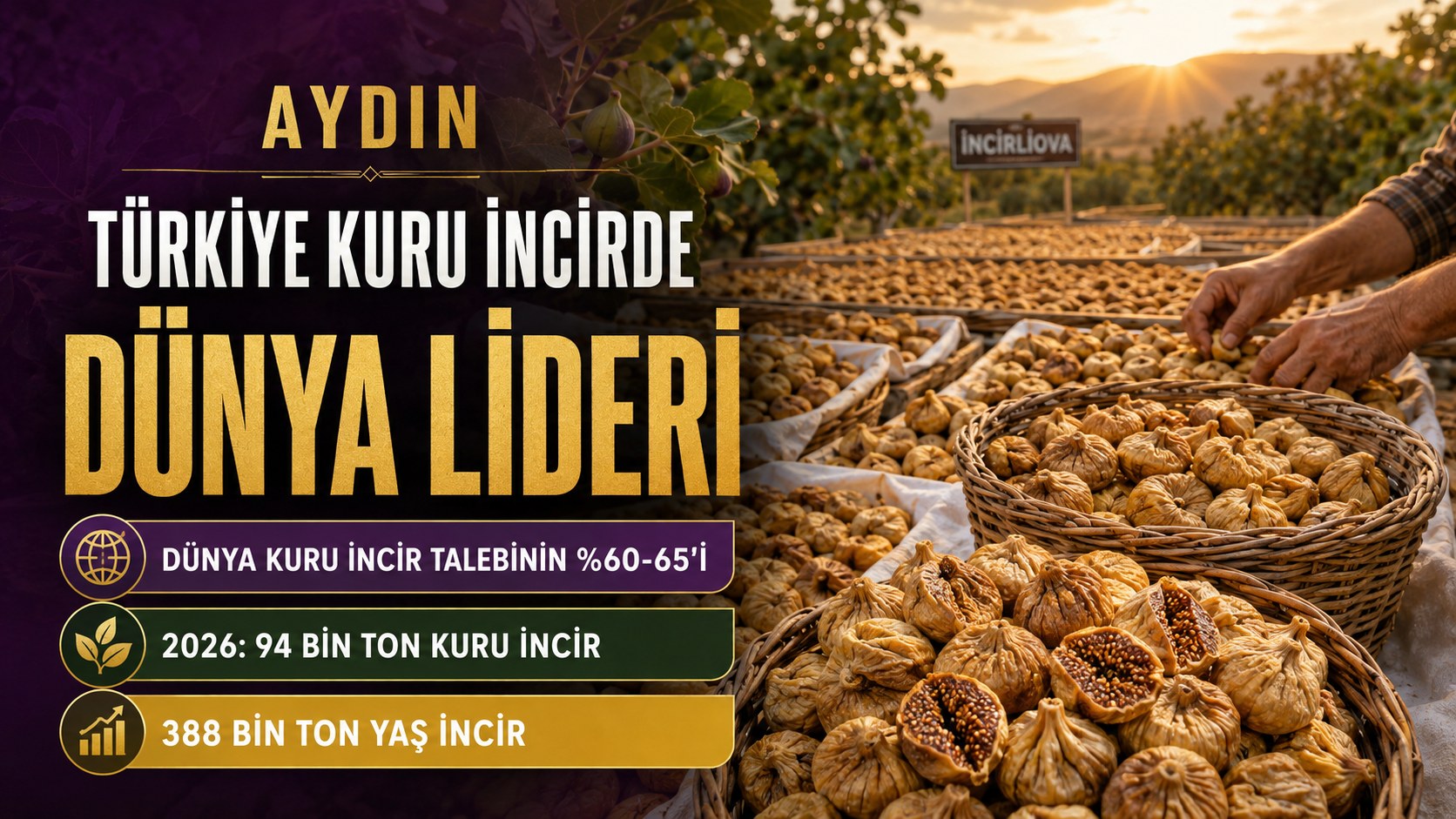 TÜRKİYE KURU İNCİRDE DÜNYA LİDERİ