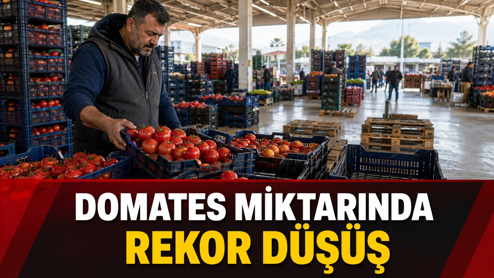 DOMATES MİKTARINDA REKOR DÜŞÜŞ