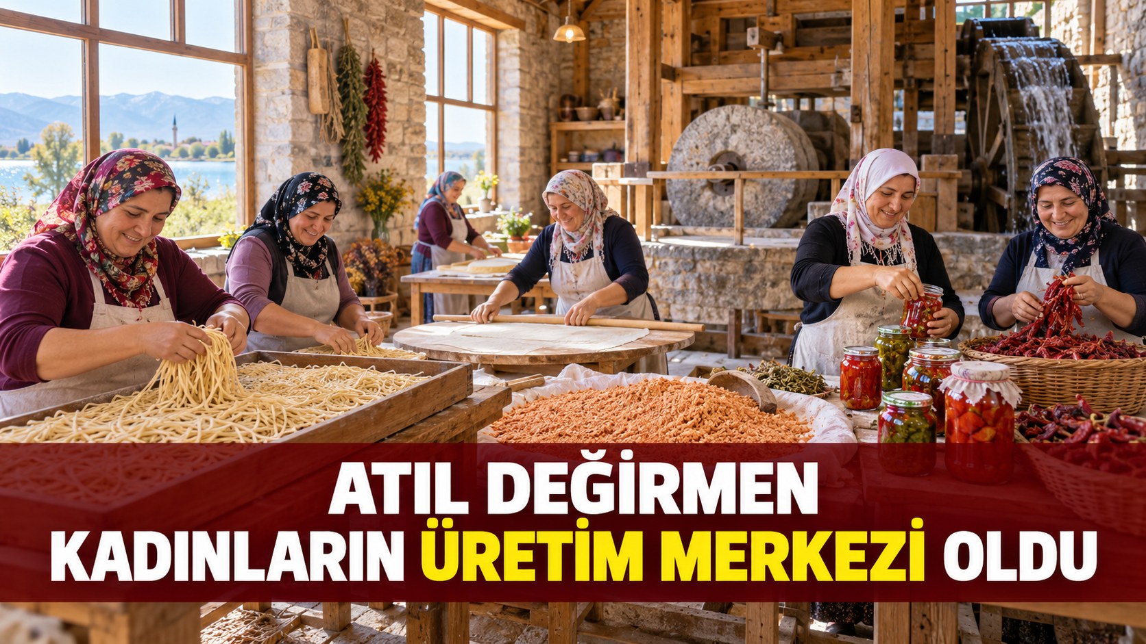 ATIL DEĞİRMEN KADINLARIN ÜRETİM MERKEZİ OLDU