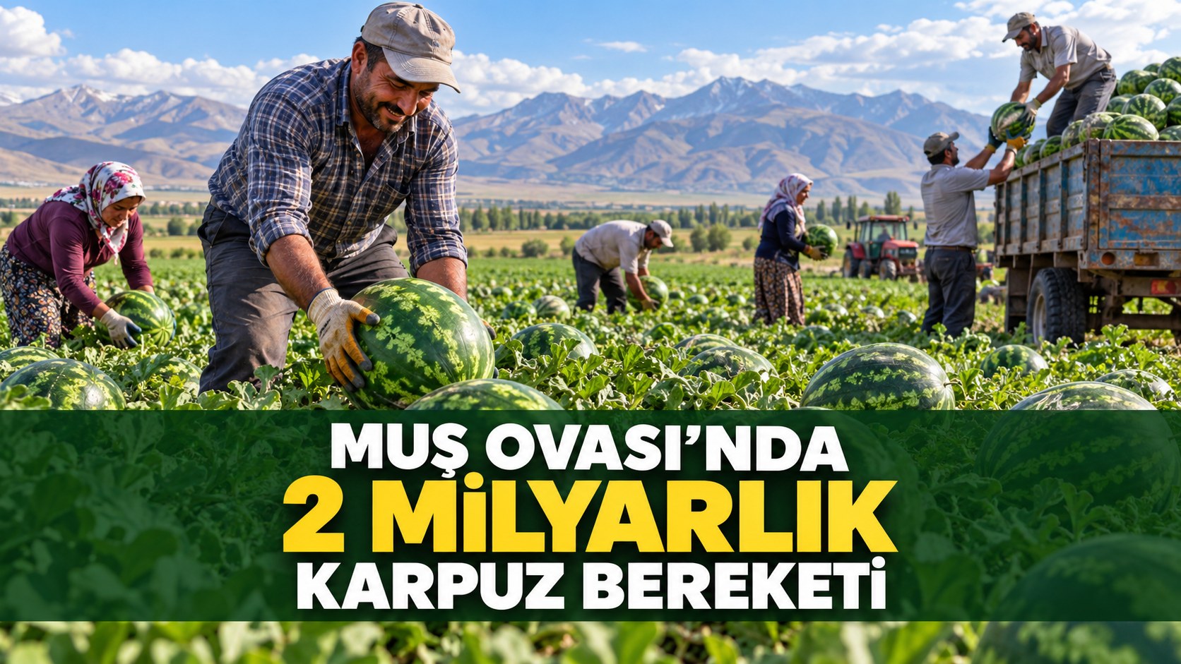 MUŞ OVASI’NDA 2 MİLYARLIK KARPUZ BEREKETİ