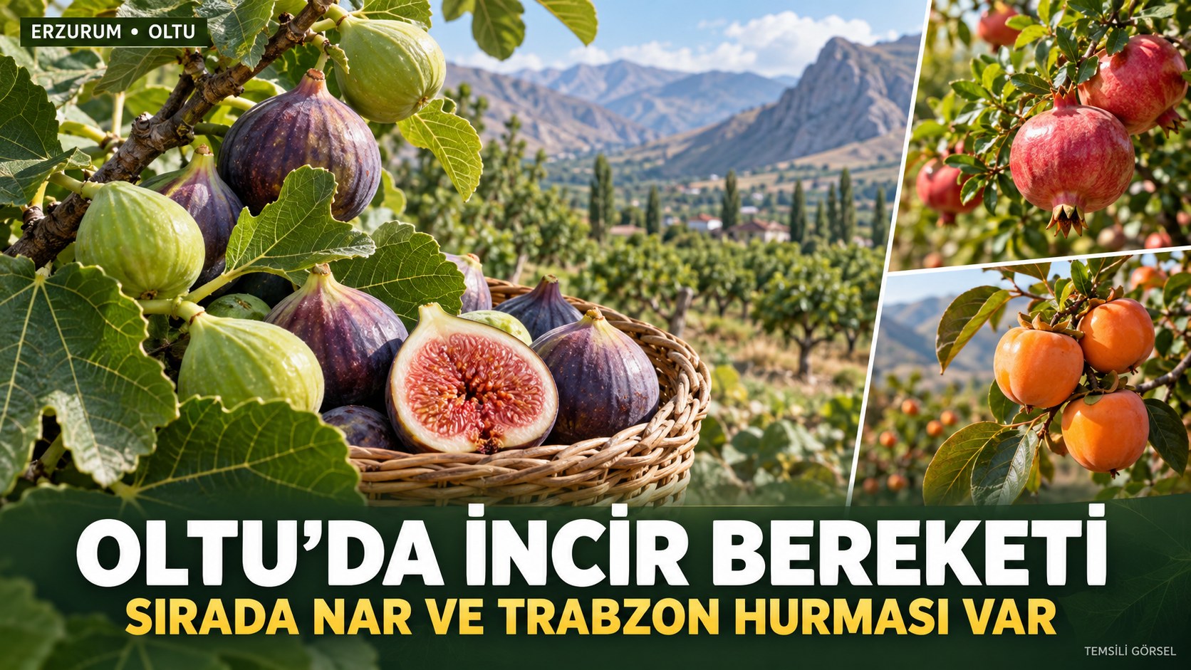OLTU’DA İNCİR BEREKETİ SIRADA NAR VE HURMA VAR