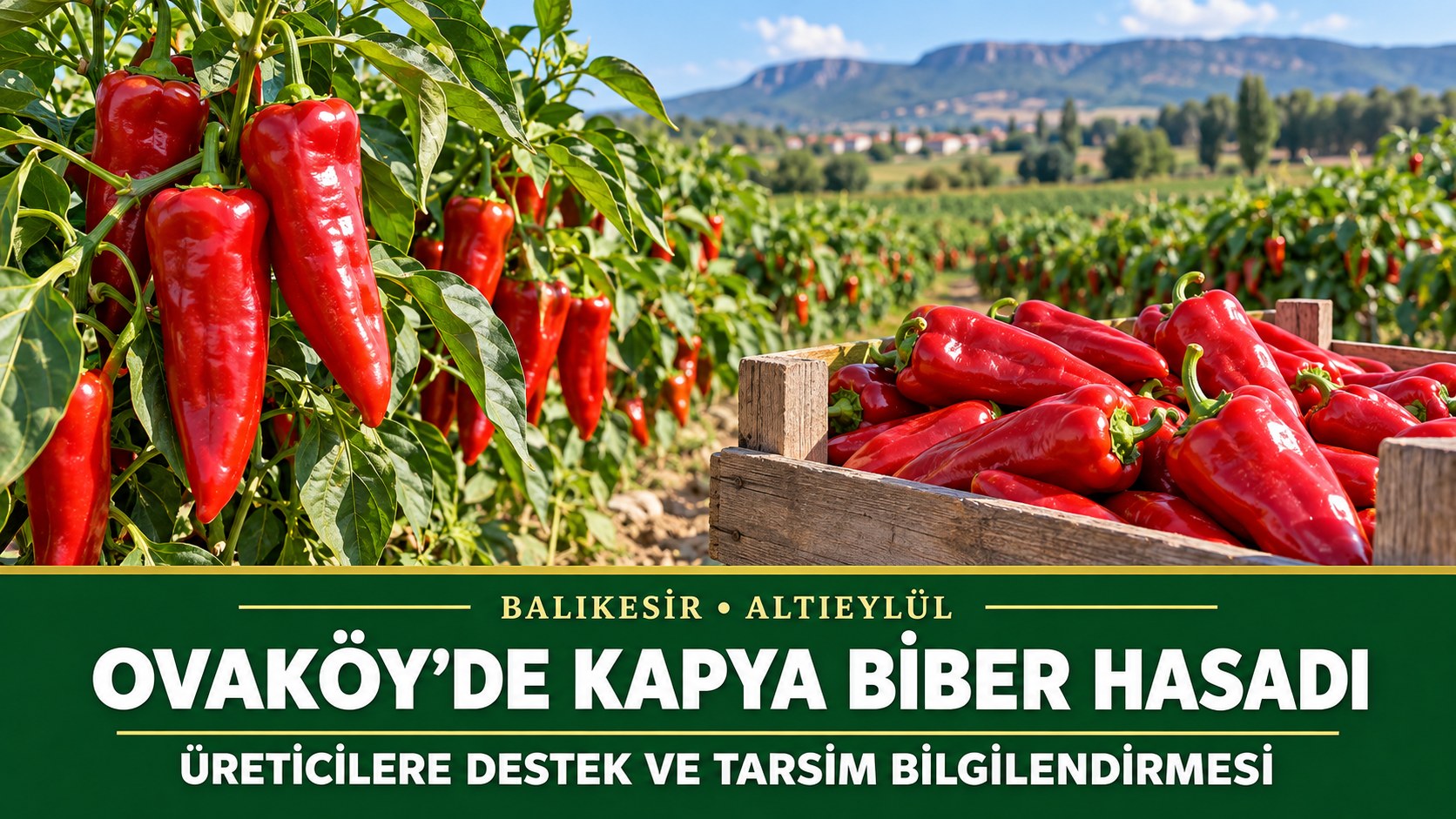 OVAKÖY’DE KAPYA BİBER HASADI