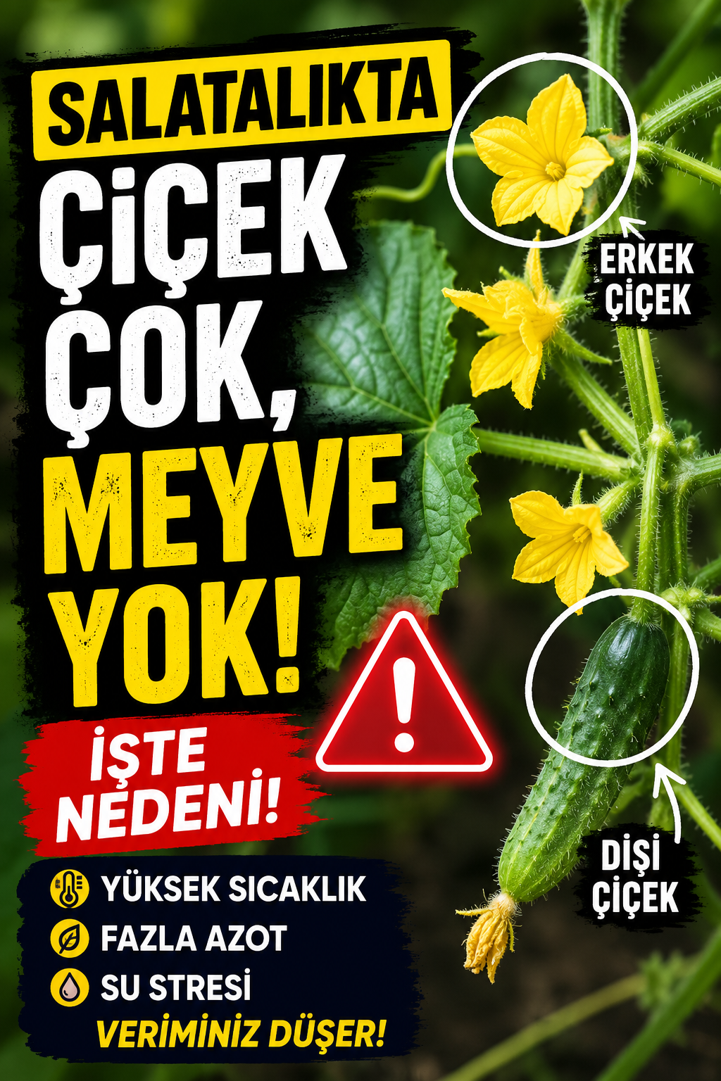 SALATALIKTA ÇİÇEK ÇOK AMA MEYVE YOK! İŞTE NEDENİ