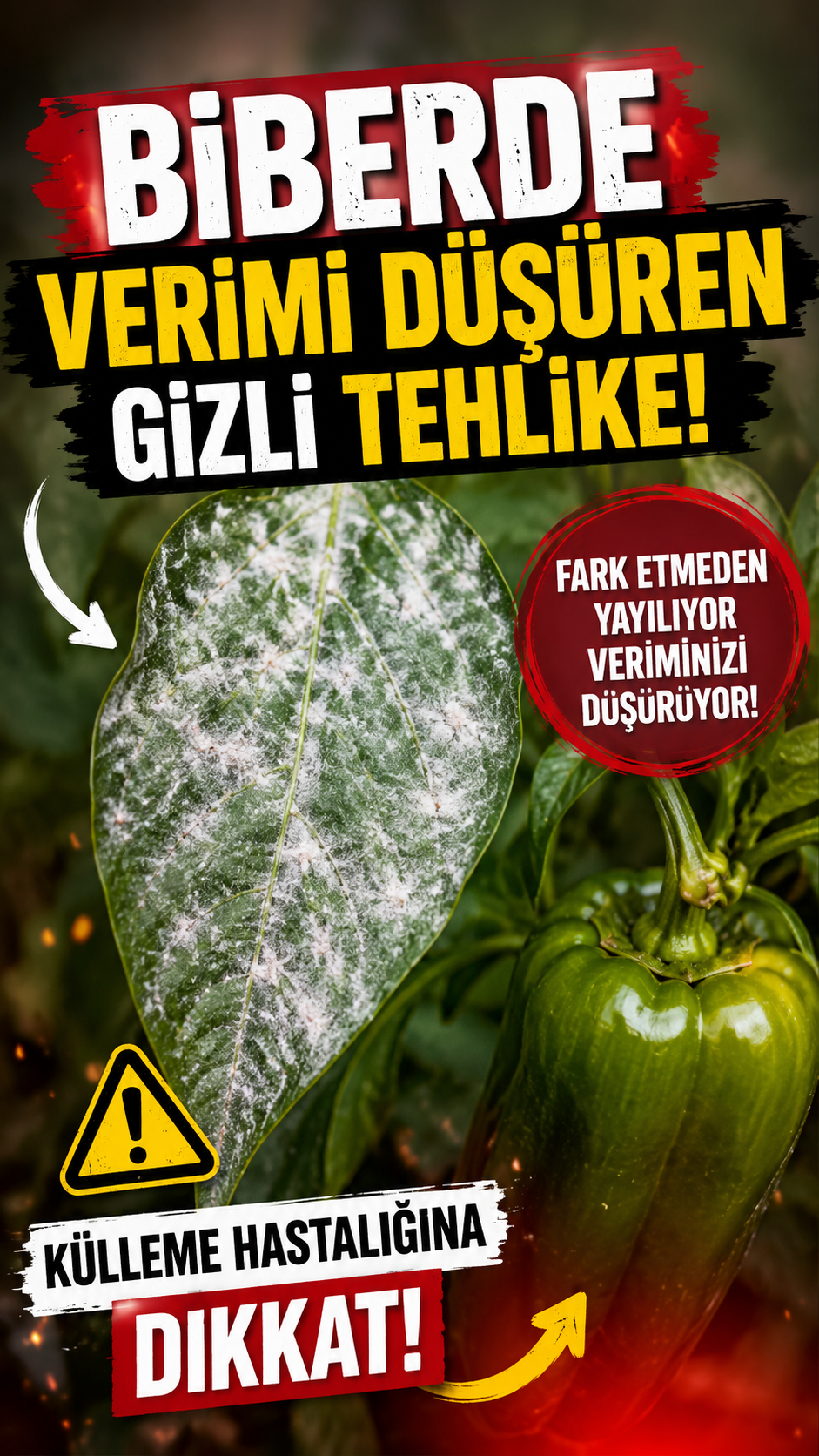BİBERDE VERİMİ DÜŞÜREN GİZLİ TEHLİKE: KÜLLEME HASTALIĞI