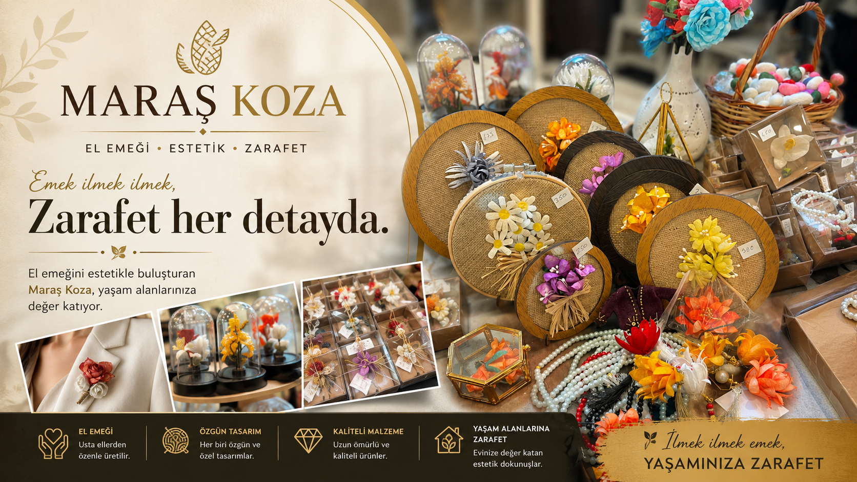 Maraş Koza El Emeğini Zarafetle Buluşturuyor