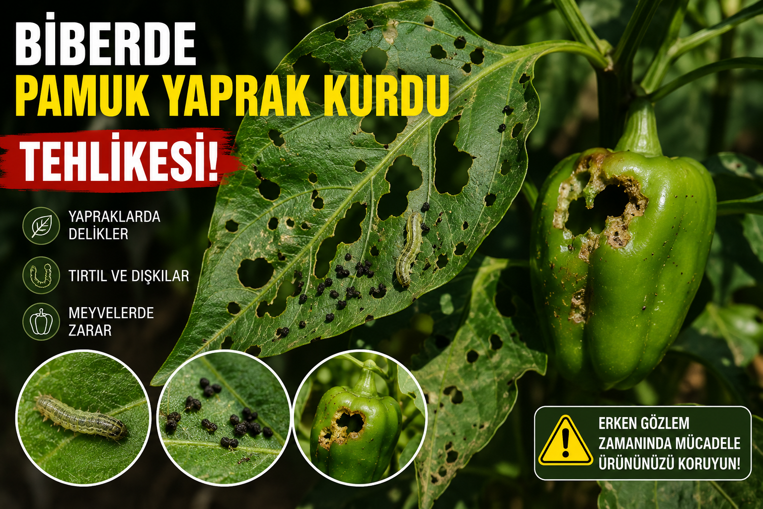 BİBERDE VERİMİ DÜŞÜREN GİZLİ ZARARLI!