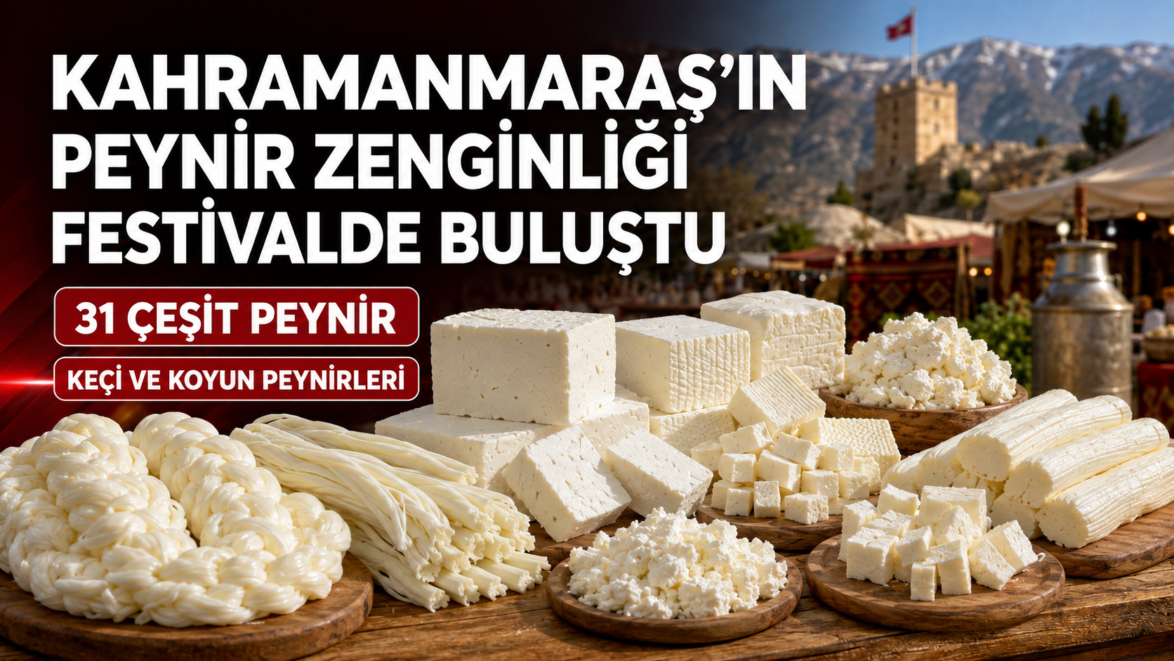 KAHRAMANMARAŞ’IN PEYNİR ZENGİNLİĞİ FESTİVALDE BULUŞTU